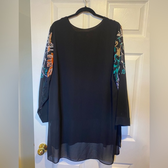 Chicos Long Bohemian Bouquet Top Size XL - Picture 6 of 8